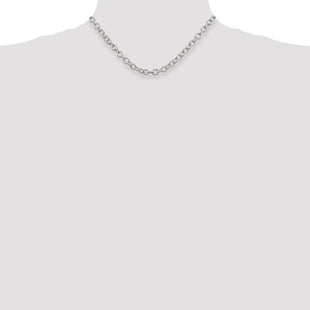 Sterling Silver Fancy Patterned Rolo Chain (Style QFC48-16)
