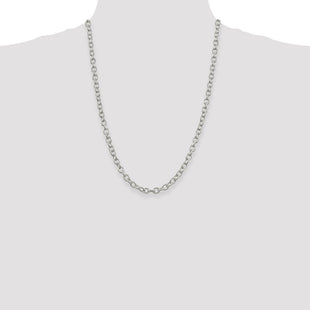 Sterling Silver Fancy Patterned Rolo Chain (Style QFC48-24)