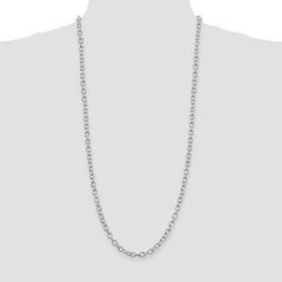 Sterling Silver Fancy Patterned Rolo Chain (Style QFC48-30)