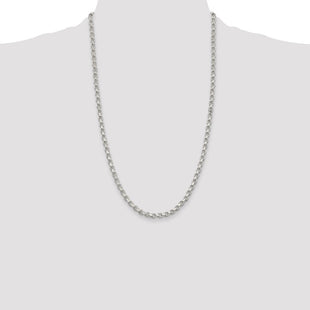 Sterling Silver Diamond-cut Rolo Chain (Style QFC50-26)