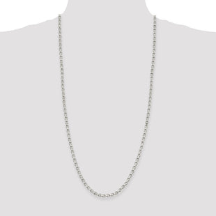 Sterling Silver Diamond-cut Rolo Chain (Style QFC50-30)
