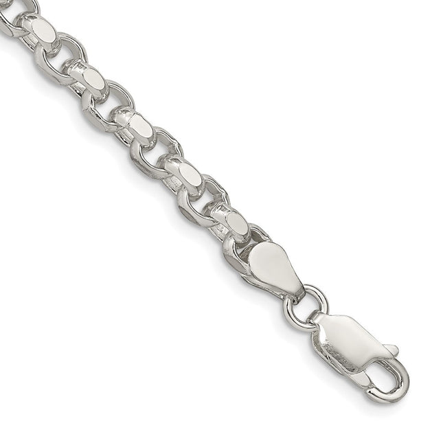 Sterling Silver Diamond-cut Rolo Chain, 18 x 4mm
