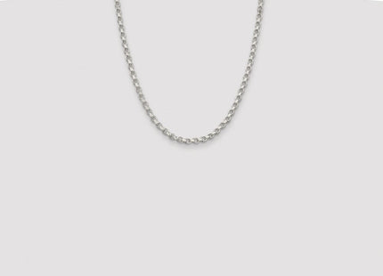 Sterling Silver Rhodium-plated Diamond-cut Rolo Chain (Style QFC50R-22)