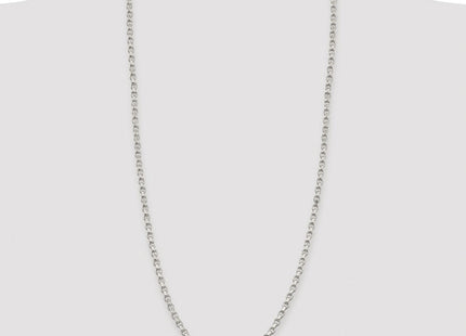 Sterling Silver Rhodium-plated Diamond-cut Rolo Chain (Style QFC50R-30)