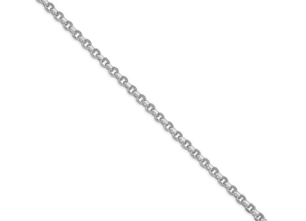 Sterling Silver Rhodium-plated Diamond-cut Rolo Bracelet, 7 x 4mm