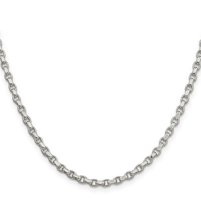 Sterling Silver Diamond-cut Rolo Chain, 16 x 3.5mm