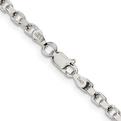 Sterling Silver Diamond-cut Rolo Chain, 16 x 3.5mm