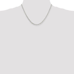 Sterling Silver Diamond-cut Rolo Chain (Style QFC51-18)