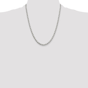 Sterling Silver Diamond-cut Rolo Chain (Style QFC51-22)