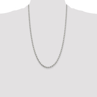 Sterling Silver Diamond-cut Rolo Chain (Style QFC51-26)