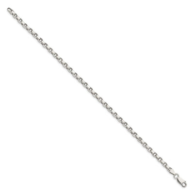 Sterling Silver Diamond-cut Rolo Chain, 16 x 3.5mm