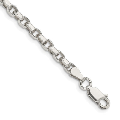 Sterling Silver Diamond-cut Rolo Chain, 16 x 3.5mm