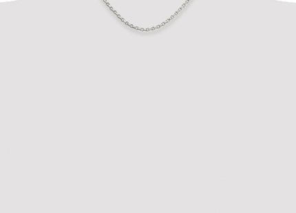 Sterling Silver Rhodium-plated Diamond-cut Rolo Chain (Style QFC51R-16)