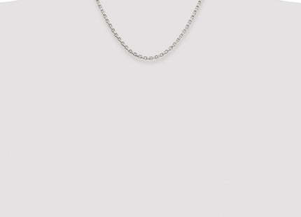 Sterling Silver Rhodium-plated Diamond-cut Rolo Chain (Style QFC51R-18)