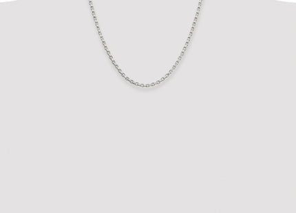 Sterling Silver Rhodium-plated Diamond-cut Rolo Chain (Style QFC51R-20)