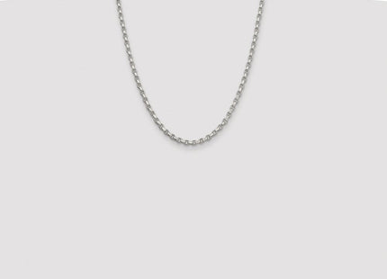 Sterling Silver Rhodium-plated Diamond-cut Rolo Chain (Style QFC51R-22)