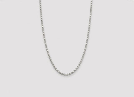 Sterling Silver Rhodium-plated Diamond-cut Rolo Chain (Style QFC51R-26)