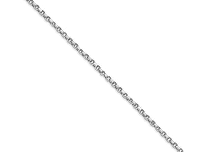 Sterling Silver Rhodium-plated Diamond-cut Rolo Bracelet, 7 x 3.5mm