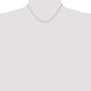 Sterling Silver Elongated Open Link Chain (Style QFC52-16)