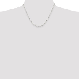 Sterling Silver Elongated Open Link Chain (Style QFC52-18)