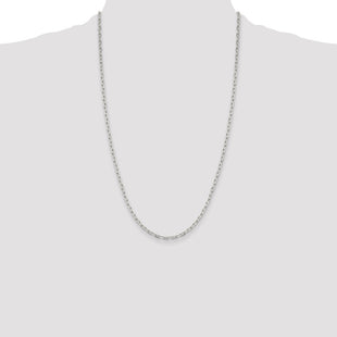 Sterling Silver Elongated Open Link Chain (Style QFC52-26)