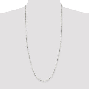 Sterling Silver Elongated Open Link Chain (Style QFC52-30)