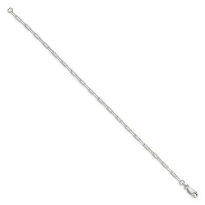 Sterling Silver Elongated Open Link Bracelet, 7 x 2.75mm