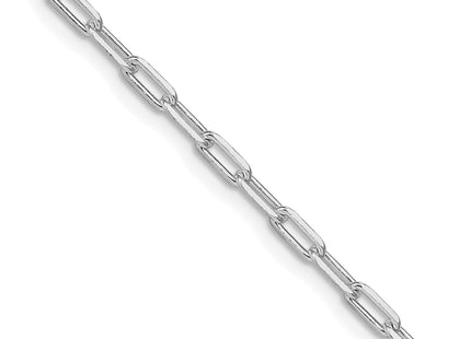 Sterling Silver Rhodium-plated Elongated Open Link Chain, 24 x 2.75mm