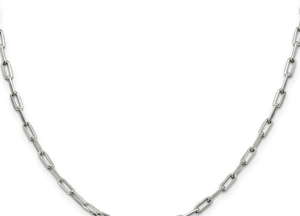 Sterling Silver Elongated Open Link Chain, 16 x 3.25mm