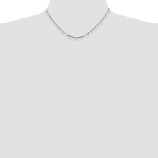 Sterling Silver Elongated Open Link Chain (Style QFC53-16)
