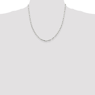 Sterling Silver Elongated Open Link Chain (Style QFC53-20)
