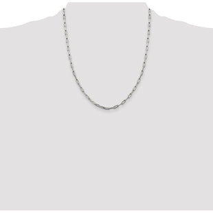 Sterling Silver Elongated Open Link Chain (Style QFC53-22)
