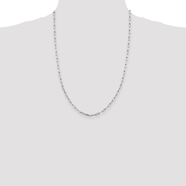 Sterling Silver Elongated Open Link Chain, 18 x 3.25mm