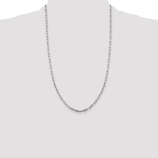 Sterling Silver Elongated Open Link Chain (Style QFC53-26)