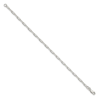 Sterling Silver Elongated Open Link Bracelet, 7 x 3.25mm