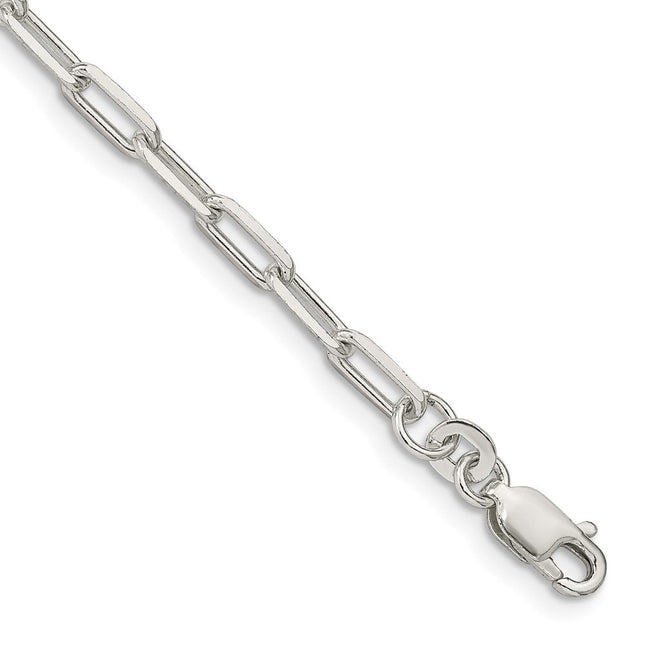 Sterling Silver Elongated Open Link Bracelet, 7 x 3.25mm