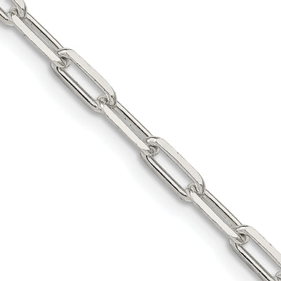 Sterling Silver Elongated Open Link Chain, 18 x 3.25mm