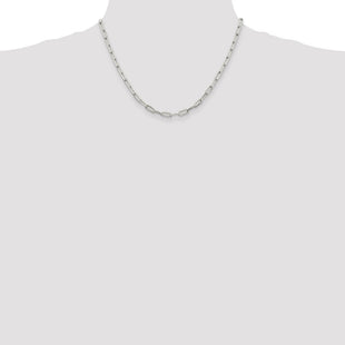 Sterling Silver Elongated Open Link Chain (Style QFC54-18)