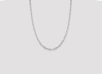 Sterling Silver Elongated Open Link Chain (Style QFC54-24)
