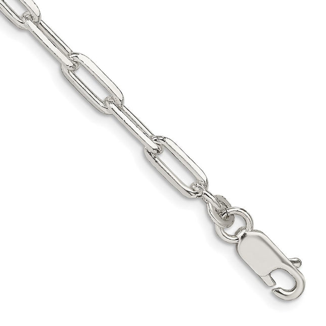 Sterling Silver Elongated Open Link Chain, 30 x 4.25mm