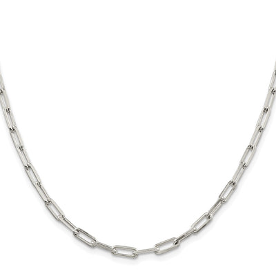 Sterling Silver Rhodium-plated Elongated Open Link Bracelet, 7 x 4.25mm