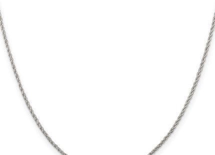 Sterling Silver Loose Rope Chain w/2in ext., 20 x 1.3mm