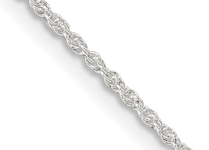 Sterling Silver Loose Rope Chain w/2in ext., 20 x 1.3mm