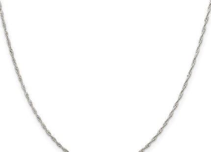 Sterling silver singapore link anklet, alternate view