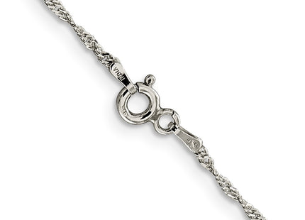 Sterling silver singapore link anklet, another view