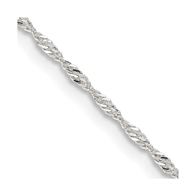 Sterling silver singapore link anklet