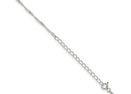 Sterling silver singapore link chain, additional view