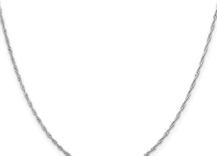 Sterling silver singapore link chain, alternate view
