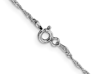 Sterling silver singapore link chain, another view