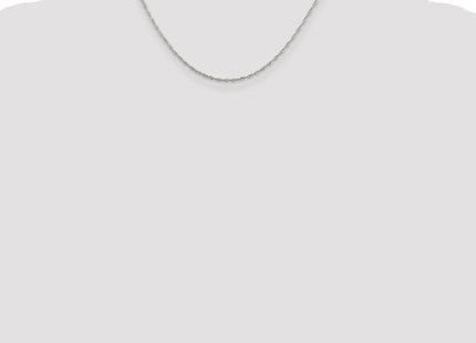 Sterling Silver Rhodium-plated Singapore Chain, 16 x 1.4mm